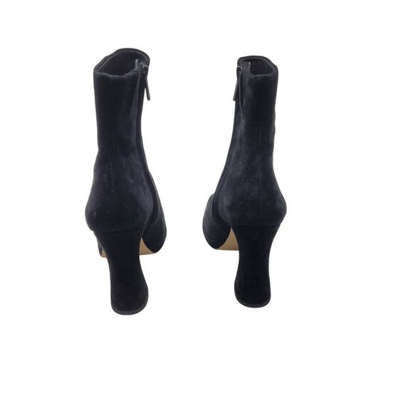 Sam Edelman Jaye Black Suede Leather High Heel Womens Ankle Boots 8 Zipper Logo - Picture 7 of 10